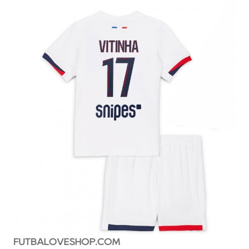 Dres Paris Saint-Germain Vitinha #17 Preč pre deti 2025-26 Krátky Rukáv (+ trenírky)